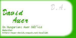 david auer business card